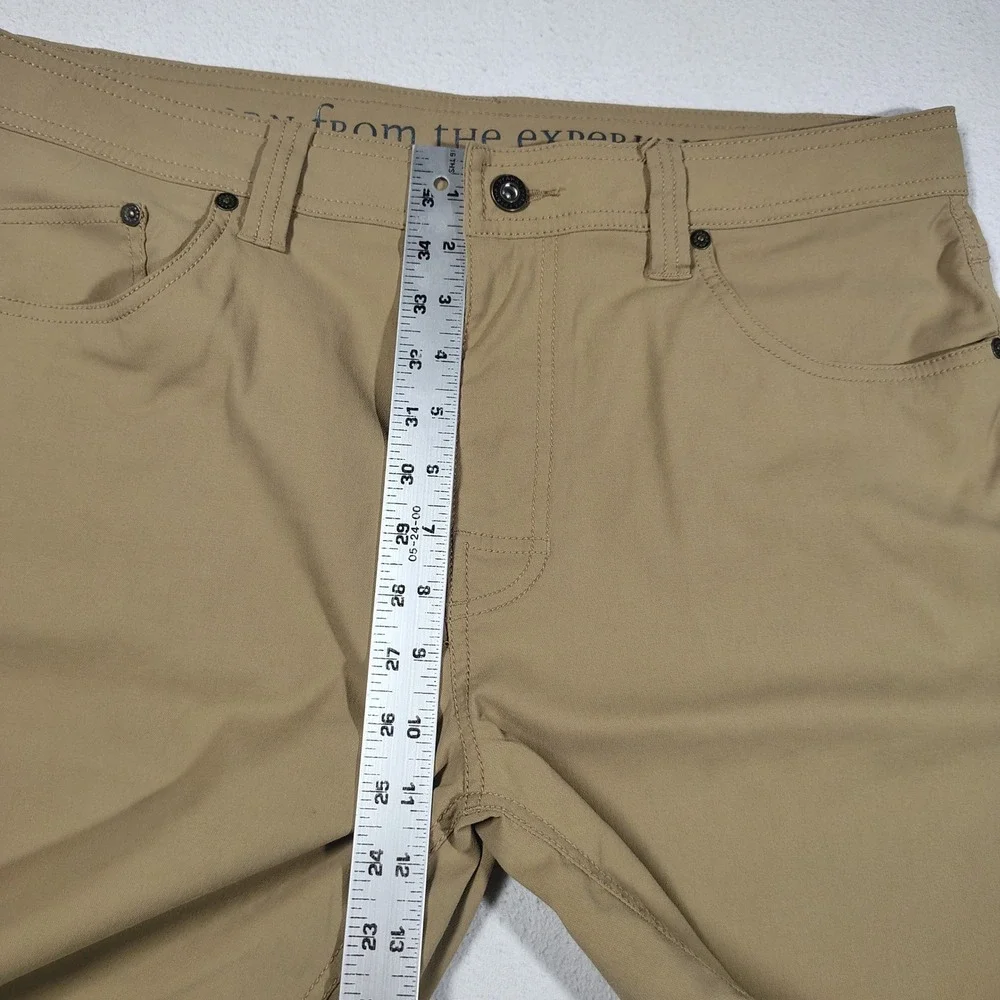 Prana Brion Shorts Mens 35x11 Tan Nylon Stretch Hiking Outdoor M3BN11117 - Picture 6 of 11